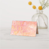 BM Bar en Bat Mitswa Gewoon Subtiele Plaats Kaarte Plaatskaartje (Voorkant)