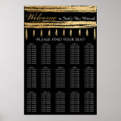 BM Bar en Bat Mitswa Gold Tallit Zitplaatskaart Poster (Voorkant)