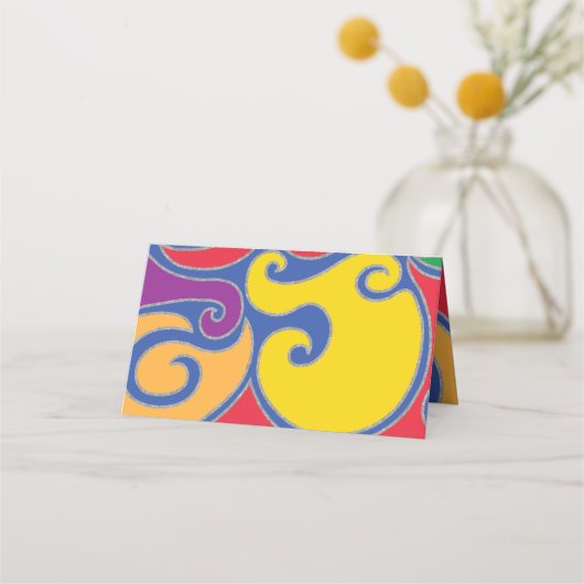 BM Bar en Bat Mitswa Kleurrijke wervelingen Plaats Plaatskaartje (Achterkant)