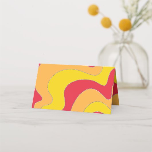 BM Bar en Bat Mitzvah Jazzy Wervelt Plaats Kaarten Plaatskaartje (Achterkant)