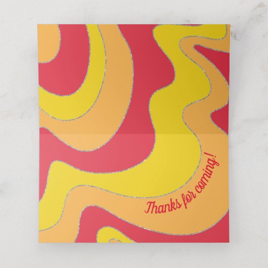 BM Bar en Bat Mitzvah Jazzy Wervelt Plaats Kaarten Plaatskaartje (Binnenkant ongevouwen)