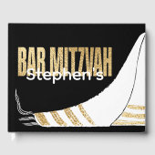 BM Bar Mitzvah Elegant Goud Gouden Gastboek Gastenboek (Voorkant)