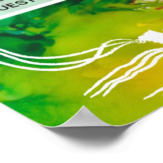 BM Bar N Bat Mitswa Kleurrijke Tallit Zitting Graf Poster (Hoek)