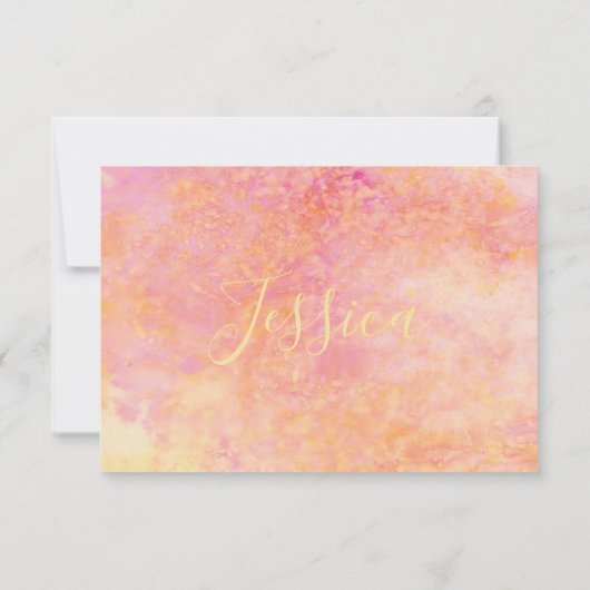 BM Bar N Bat Mitswa RSVP-kaarten eenvoudig subtiel RSVP Kaartje (Achterkant)