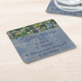 BM Bar of Bat Mitswa Blues Zilvers Kartonnen Onderzetters (Schuin)