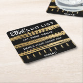 BM Bar of Bat Mitswa GOLD TALLIT Kartonnen Onderzetters (Schuin)