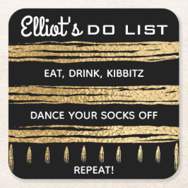 BM Bar of Bat Mitswa GOLD TALLIT Kartonnen Onderzetters