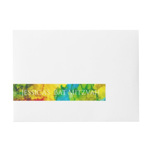 BM Bar of Bat Mitswa Kleur Adreslabel Wikkel (Voorkant)