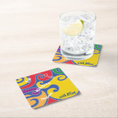 BM Bar of Bat Mitswa Kleurrijke wervelingen Kartonnen Onderzetters (Insitu)