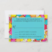 BM Bar of Bat Mitswa RSVP Een vleugje kleur ook (Voorkant)