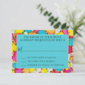 BM Bar of Bat Mitswa RSVP Een vleugje kleur ook (Staand voorkant)