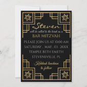 BM Bar of Bat Mitzvah Art Deco Kaart (Voorkant)