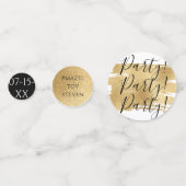 BM Bar of Bat Mitzvah Confetti Elegant Gold Black (Voorkanten)