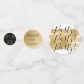 BM Bar of Bat Mitzvah Confetti Elegant Gold Stars (Voorkanten)