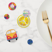 BM Bar of Bat Mitzvah Confetti Groovy Flowers (Groep)