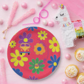 BM Bar of Bat Mitzvah Flower Paper Bord (Feest)