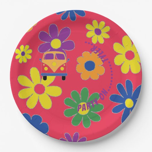 BM Bar of Bat Mitzvah Flower Paper Bord (Voorkant)