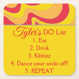 BM Bar of Bat Mitzvah Glitter Swirl Kartonnen Onderzetters