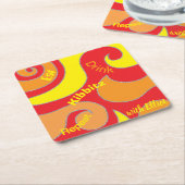 BM Bar of Bat Mitzvah Glitter Swirls Kartonnen Onderzetters (Schuin)