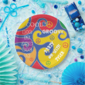 BM Bar of Bat Mitzvah Groovy Papier Bord (Feest)