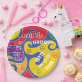 BM Bar of Bat Mitzvah Groovy Papier Bord (Feest)