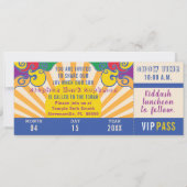 BM Bar of Bat Mitzvah Hippie Ticket Kaart (Voorkant)