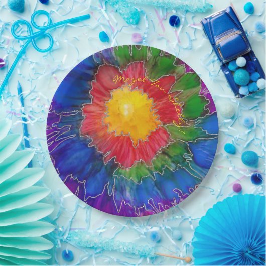 BM Bar of Bat Mitzvah Kleurrijke Papier Bord (Feest)