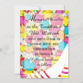 BM Bar of Bat Mitzvah Magnetische Uitnodiging Fees