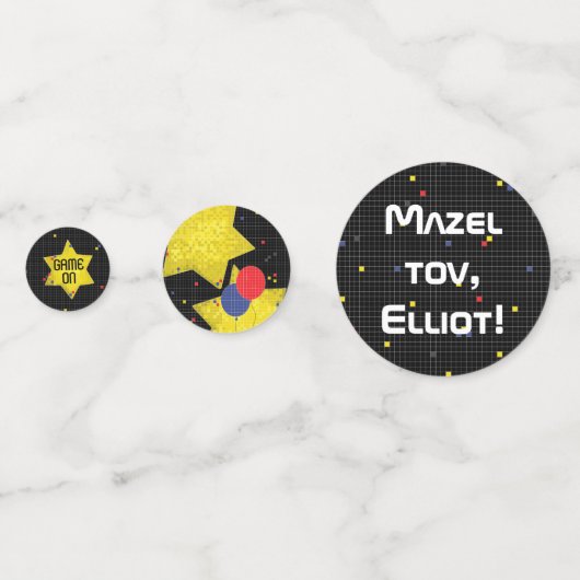 BM Bar of Bat Mitzvah SPEL OP Confetti (Voorkanten)