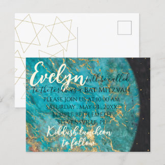 BM Bar of Bat Mitzvah Uit deze Wereld Briefkaart