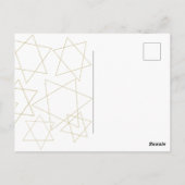 BM Bar or Bat Mitzvah Black N Gold Torah Briefkaart (Achterkant)