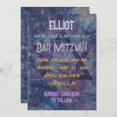 BM Bar voor Bat Mitswa Painterly Star Kaart (Voorkant / Achterkant)