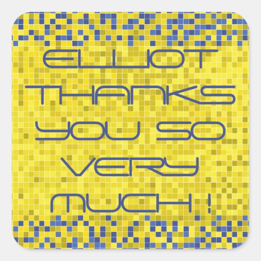 BM Bat Bar Mitswa GAME ON Vierkante Sticker (Voorkant)