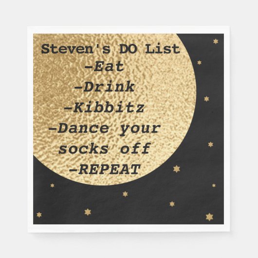 BM Bat Bar Mitswa Ruimte Uit Deze Wereld Servet (Voorkant)