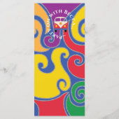 BM Bat Bar Mitzvah Elegant Sparkly Swirl Food Menu (Achterkant)