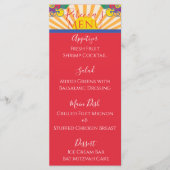 BM Bat Bar Mitzvah Elegant Sparkly Swirl Food Menu (Voorkant)