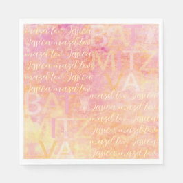 BM Bat Bar Mitzvah Gewoon Subtiel Voor Servetten