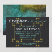 BM Bat Bar Mitzvah Van Deze Wereld Torah Uitnodigi Kaart (Voorkant / Achterkant)