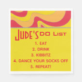 BM Bat Bar Mitzvah Zilvergolven Servetten (Voorkant)