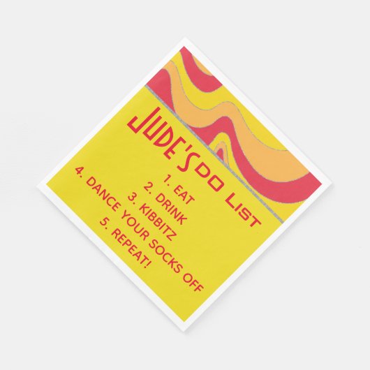 BM Bat Bar Mitzvah Zilvergolven Servetten (Hoek)