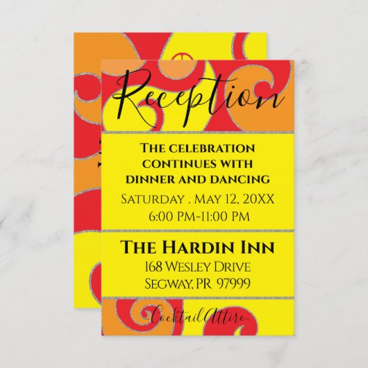 BM Bat Mitswa Bar Mitswirls Ontwerp Informatiekaartje (Voorkant / Achterkant)