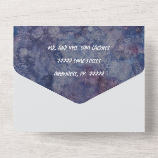 BM Bat Mitswa Blues and Pinks All In One Uitnodiging (Achterkant)