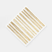 BM Bat Mitswa of Bar Mitswa Gouden Gestreept Servet (Hoek)