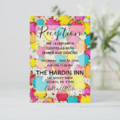 BM Bat Mitzvah Bar Mitzvah Confetti Receptie Kaart (Staand voorkant)