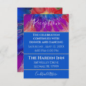 BM Bat Mitzvah Bar Mitzvah Elegant Tie Dye Informatiekaartje (Voorkant / Achterkant)