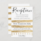 BM Bat Mitzvah Bar Mitzvah Elegante Receptie Kaart (Voorkant / Achterkant)