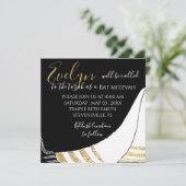 BM Bat Mitzvah Bar Mitzvah Elegante Vierkante Uitn (Staand voorkant)