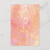 BM Bat Mitzvah Bar Mitzvah Heel subtiel Informatiekaartje (Achterkant)