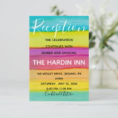 BM Bat Mitzvah Bar Mitzvah Kleurrijke Receptie Kaa Informatiekaartje (Staand voorkant)