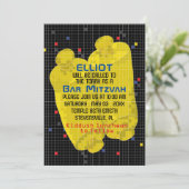 BM Bat Mitzvah Bar Mitzvah spel op uitnodiging (Staand voorkant)